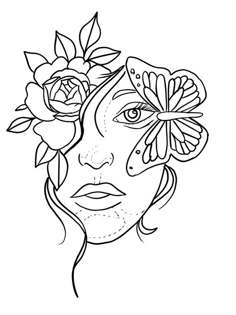 outline tattoo drawings